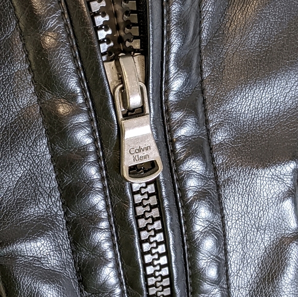 Calvin Klein Faux Leather Jacket - Medium - Picture 4 of 7